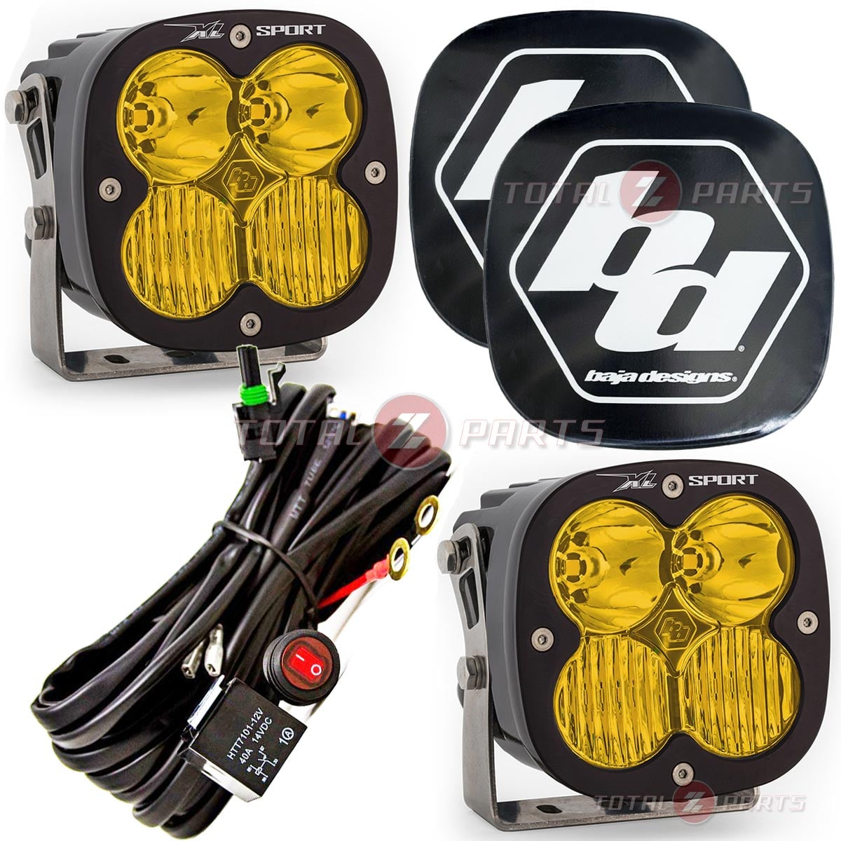 Baja Designs® XL Sport Driving/Combo Amber LED Lights Pair w/Rock Guards