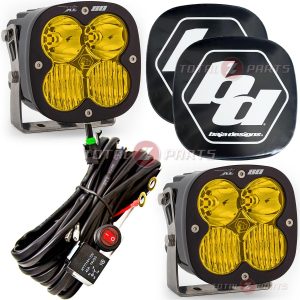 Baja Designs® XL80™ LED Lights Pair Amber Driving/Combo & Rock Guards Kit