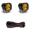 Baja Designs® S1 LED Lights Pair Amber Wide Cornering with Wire Harness