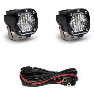Baja Designs® S1 LED Lights Pair Wide Cornering with Wire Harness