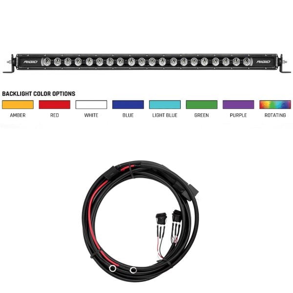 Rigid Industries® 30" Radiance Plus SR-Series 8 Option Backlight LED Bar w/Harness Rigid Industries® 30" Radiance Plus SR-Series 8 Option Backlight LED Bar w/Harness