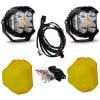 Baja Designs® LP4 Pro LED Clear Driving/Combo Lights Pair w/ Amber Rock Guards