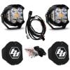 Baja Designs® LP4 Pro LED Clear Driving/Combo Lights Pair w/ Black Rock Guards