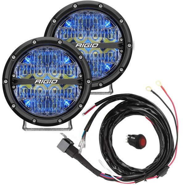 Rigid® 360-Series 6″ Driving LED Fog Lights (Blue Backlight) with Harness Rigid® 360-Series 6″ Driving LED Fog Lights (Blue Backlight) with Harness