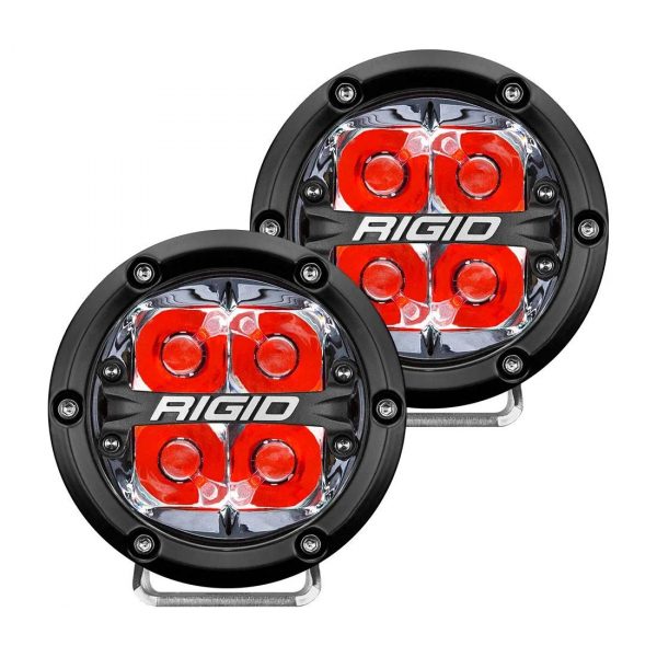 Rigid® 360-Series 4" Driving LED Lights (Red Backlight) 36112 Rigid® 360-Series 4" Driving LED Lights (Red Backlight) 36112