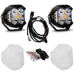 Baja Designs® LP4 Pro LED Driving/Combo Lights Pair w/ Clear Rock Guards
