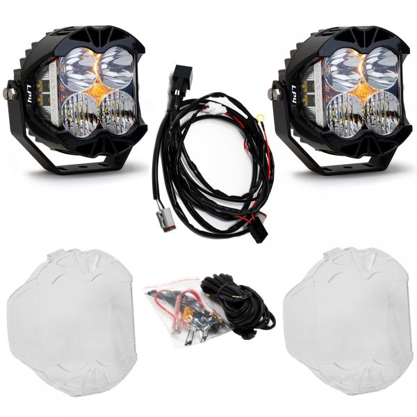 Baja Designs® LP4 Pro LED Driving/Combo Lights Pair w/ Clear Rock Guards Baja Designs® LP4 Pro LED Driving/Combo Lights Pair w/ Clear Rock Guards