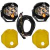 Baja Designs® LP6 Pro™ LED White Driving/Combo Lights Pair w/Amber Rock Guards
