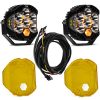 Baja Designs® LP6 Pro™ LED White Spot Lights Pair w/Amber Rock Guards