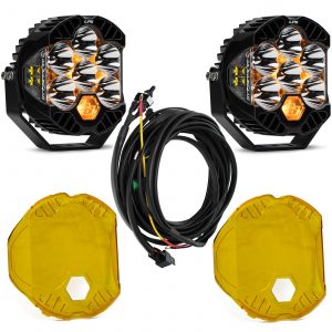 Baja Designs® LP6 Pro™ LED White Spot Lights Pair w/Amber Rock Guards