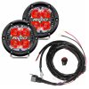 Rigid® 360-Series 4″ Spot LED Fog Lights (Red Backlight) with Harness
