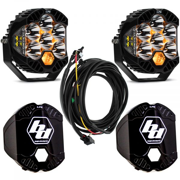 Baja Designs® LP6 Pro™ LED White Spot Lights Pair Kit w/Harness & Rock Guards Baja Designs® LP6 Pro™ LED White Spot Lights Pair Kit w/Harness & Rock Guards