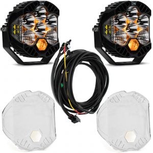 Baja Designs® LP6 Pro™ LED White Driving/Combo Lights Pair w/Clear Rock Guards