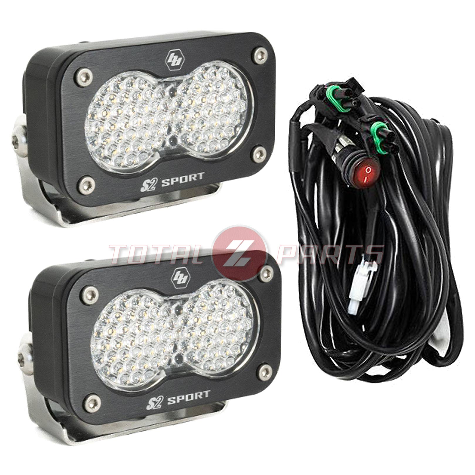 Baja Designs® S2 Sport LED Off-Road Lights Pair Work/Scene White Clear