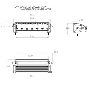 Baja Designs® OnX6+™ 10" Driving/Combo LED Light Bar, High/Low Harness, Amber Rock Guard Baja Designs® OnX6+™ 10" Driving/Combo LED Light Bar, High/Low Harness, Amber Rock Guard