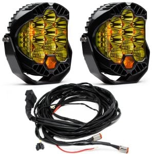 Baja Designs® LP9 Pro™ Pair Amber LED Driving/Combo Lights & Upfitter Lock Out Harness Kit Baja Designs® LP9 Pro™ Pair Amber LED Driving/Combo Lights & Upfitter Lock Out Harness Kit