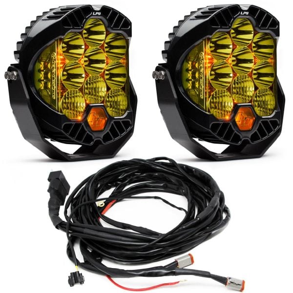Baja Designs® LP9 Pro™ Pair Amber LED Driving/Combo Lights & Upfitter Lock Out Harness Kit Baja Designs® LP9 Pro™ Pair Amber LED Driving/Combo Lights & Upfitter Lock Out Harness Kit