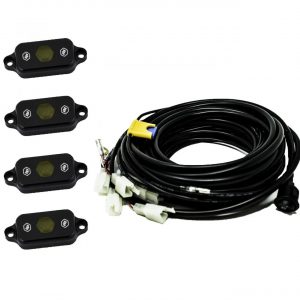 Baja Designs® Universal Amber LED Rock Lights Kit (4 Lights) w/Harness