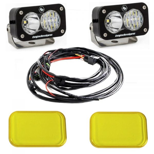 Baja Designs® S2 Pro™ LED Lights Pair Driving Combo Clear & Amber Rock Guards
