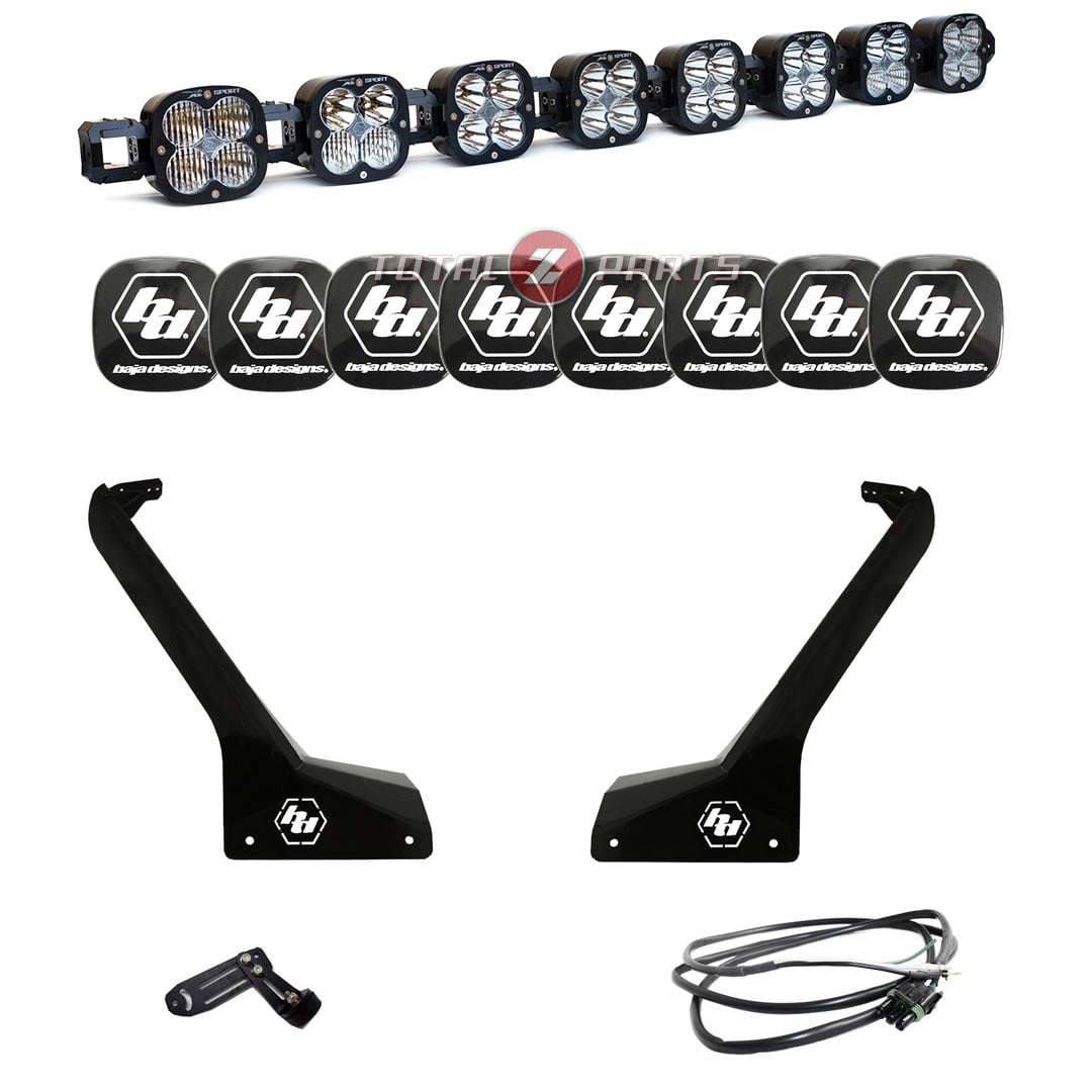 Baja Designs® 8 XL Linkable LED Roof Light Bar Upfitter Kit (Jeep Wrangler JL, Gladiator)