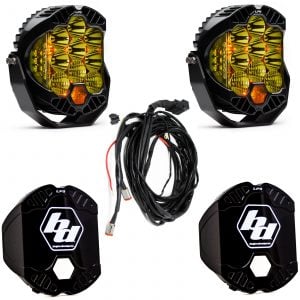 Baja Designs® LP9 Pro™ Pair Amber LED Driving/Combo Lights w/Harness & Rock Guards