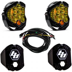 Baja Designs® LP9 Pro™ Pair Amber LED Driving/Combo Lights w/Harness & Rock Guards