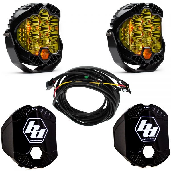 Baja Designs® LP9 Pro™ Pair Amber LED Driving/Combo Lights w/Harness & Rock Guards Baja Designs® LP9 Pro™ Pair Amber LED Driving/Combo Lights w/Harness & Rock Guards