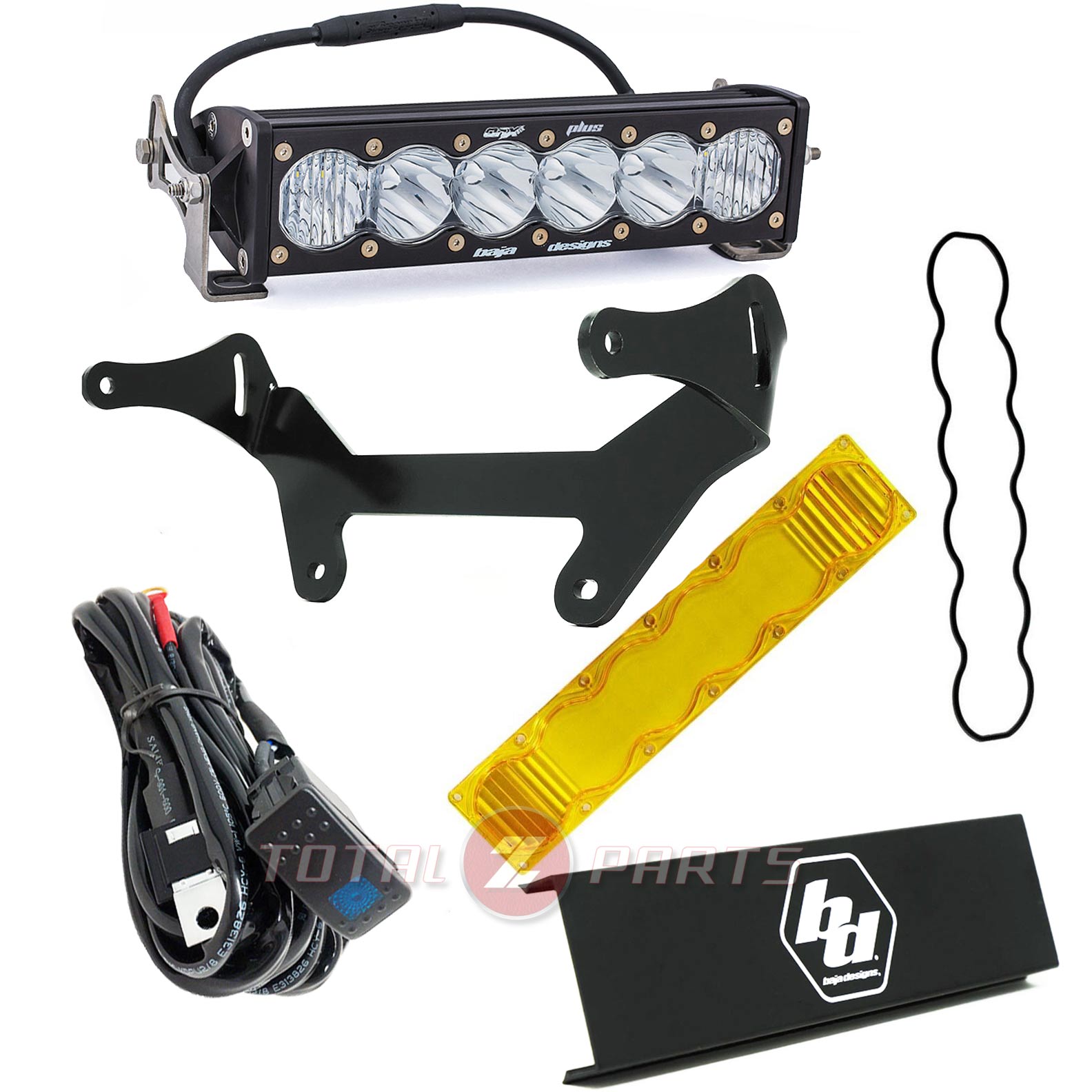 Baja Designs® OnX6+™ Can-Am X3 10″ LED Shock Mount Kit w/Amber Lens & Rock Guard
