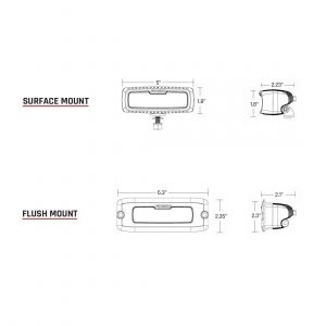 Rigid Industries® SR-Q Pro Midnight LED Spot Diffused Lights Pair & Wiring