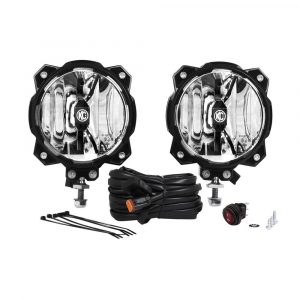 KC HiLiTES® Pro6™ 6-inch LED 20W Round Spot Beam Lights Pair w/ Harness