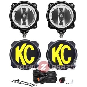 KC HiLiTES® Pro6™ 6-inch LED 20W Round Spot Beam Lights Pair w/ Harness