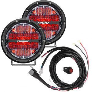 Rigid® 360-Series 6" Driving LED Fog Lights (Red Backlight) with Harness Rigid® 360-Series 6" Driving LED Fog Lights (Red Backlight) with Harness