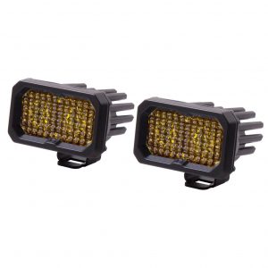 Diode Dynamics® Stage Series 2" SSC2 SAE/DOT Yellow Pro Flood LED Pod ABL (Pair)