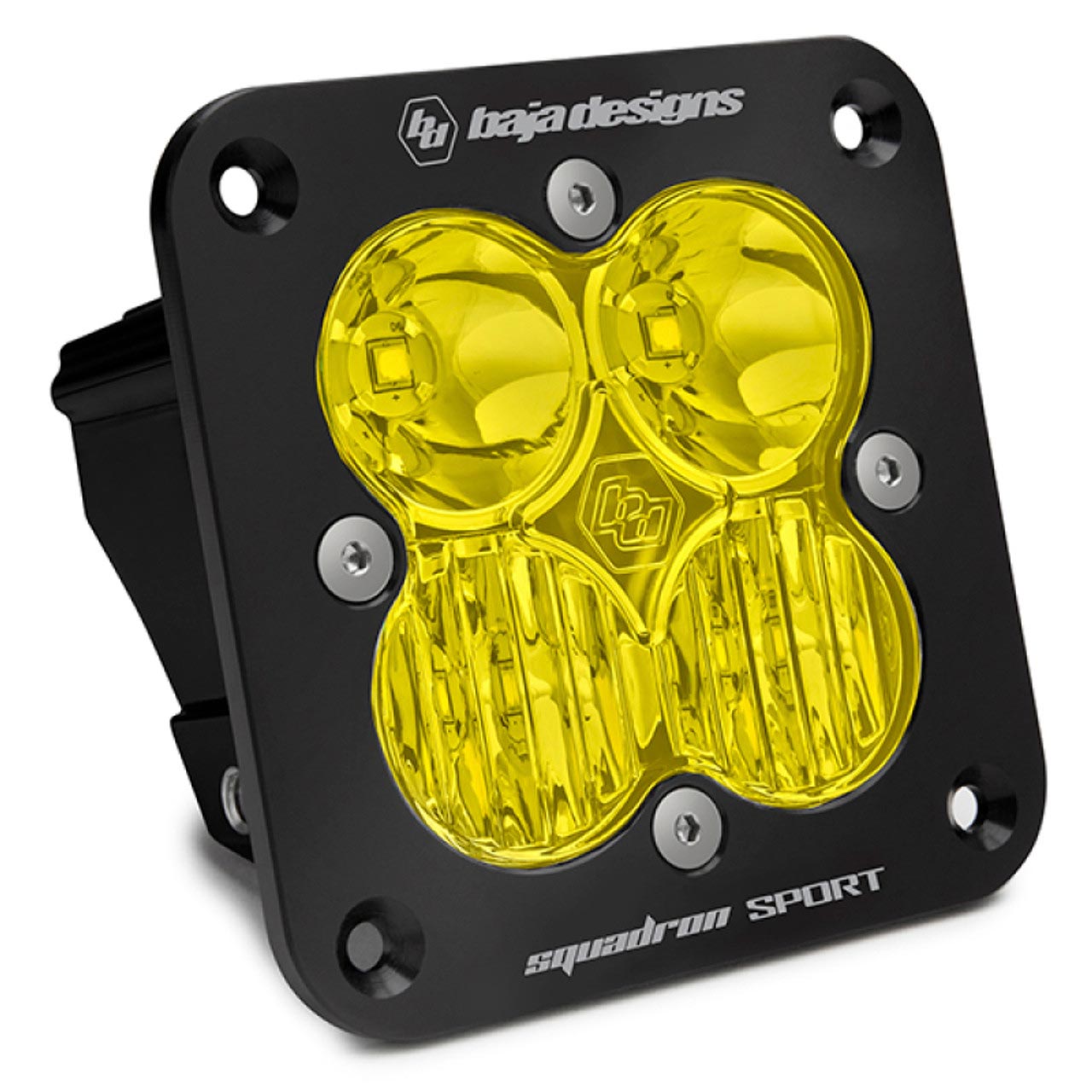 Baja Designs® Squadron Sport™ Black Flush Mount LED Light Pod (Amber Driving/Combo)