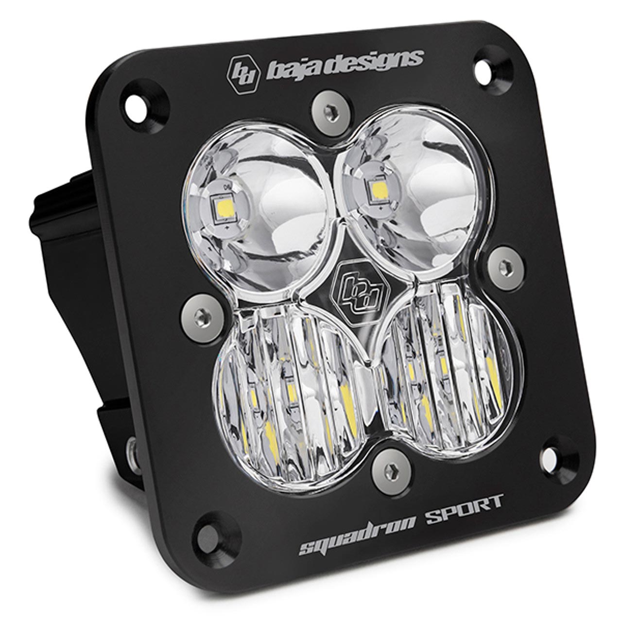Baja Designs® Squadron Sport™ Black Flush Mount LED Light Pod (Clear Driving/Combo Beam)