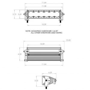 Baja Designs® OnX6+ Amber Driving/Combo 10" LED Light Bar w/Harness & Clear Rock Guard