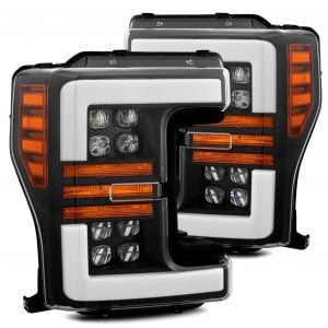 AlphaRex® LED Projector Headlights Lamps NOVA Black (17-19 Ford Super Duty)