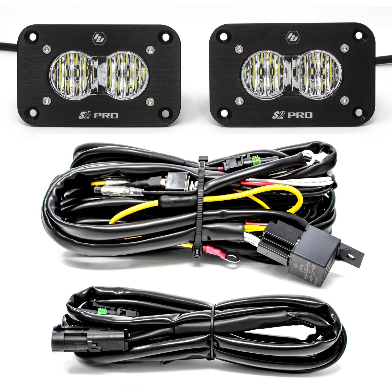Baja Designs® S2 Pro™ Flush Mount LED Reverse Lights Wide Cornering Pair Kit