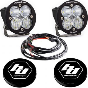 Baja Designs® Squadron-R Sport Pair Driving/Combo Clear LED Lights & Rock Guards