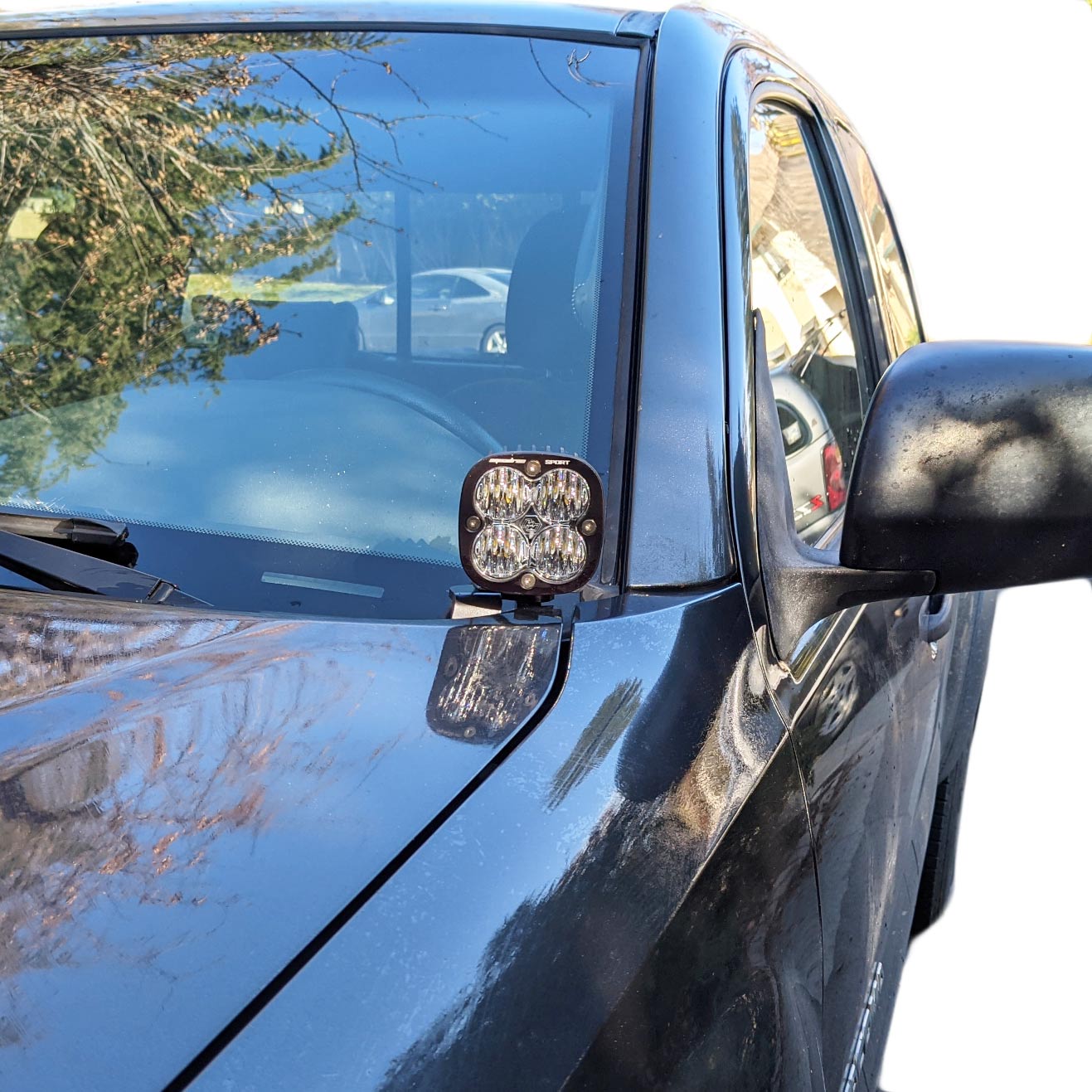 DYSO 60W LED Light Pods With A-Pillar Hood Ditch Mount Bracket Kit For 2005-2015 Toyota Tacoma
