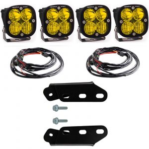Baja Designs® Squadron Sport Amber Dual Ditch Lights Kit & A-Pillar Brackets (21+ Bronco)