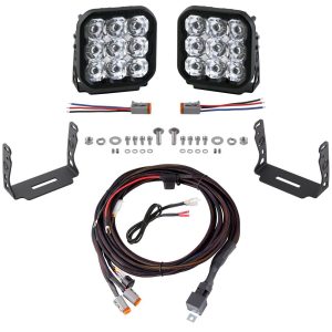 Diode Dynamics® SS5 Pro White/Clear Spot LED Light Pods Pair & Harness