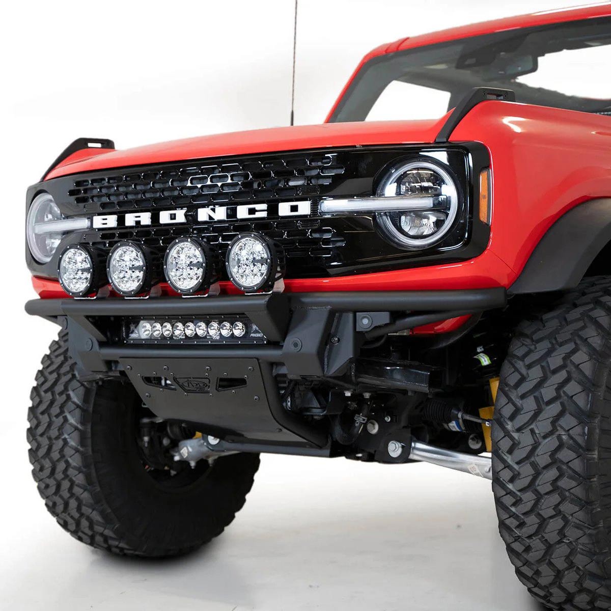 Addictive Desert Designs® PRO Bolt-On Front Bumper w/Light Hoop (21-23 Ford Bronco) Addictive Desert Designs® PRO Bolt-On Front Bumper w/Light Hoop (21-23 Ford Bronco)