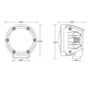 Rigid® 360-Series 4-inch Spot Pair w/Amber PRO Lens & Wiring Harness Rigid® 360-Series 4-inch Spot Pair w/Amber PRO Lens & Wiring Harness