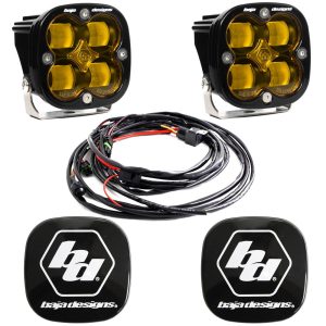 Baja Designs™ Squadron SAE LED Amber Fog Lights Pair w/Harness & Rock Guards Baja Designs™ Squadron SAE LED Amber Fog Lights Pair w/Harness & Rock Guards