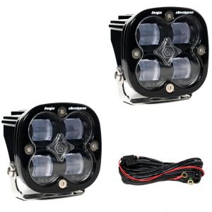 Baja Designs™ Squadron SAE LED Clear Fog Lights Pair & Wire Harness