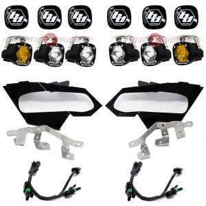 Baja Designs® S1 Triple Amber/Clear LED Headlight Kit & Rock Guards (Can-Am Maverick X3)