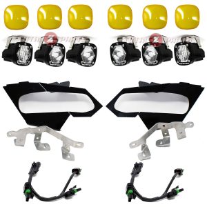 Baja Designs® S1 Triple LED Headlight Kit w/Rock Guard Covers (2017+ Can-Am Maverick X3)