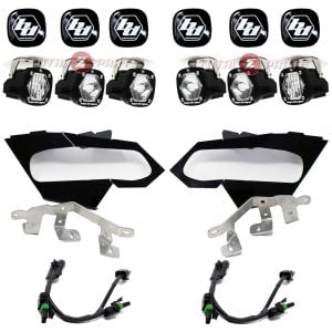 Baja Designs® S1 Triple LED Headlight Kit w/Rock Guard Covers (2017+ Can-Am Maverick X3)