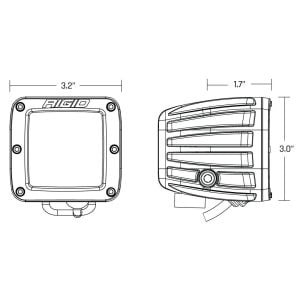 Rigid Industries® D-Series Spot Pair w/Amber PRO Lens & Wiring Harness